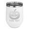 Halloween Pumpkin Stainless Wine Tumblers - White - Double Sided - Front