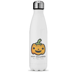Halloween Pumpkin Water Bottle - 17 oz. - Stainless Steel - Full Color Printing (Personalized)