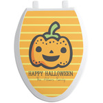 Halloween Pumpkin Toilet Seat Decal - Elongated (Personalized)