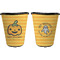 Halloween Pumpkin Trash Can Black - Front and Back - Apvl