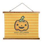 Halloween Pumpkin Wall Hanging Tapestry - Wide (Personalized)