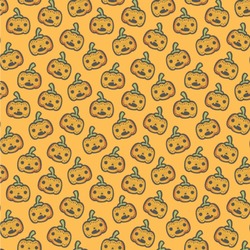 Halloween Pumpkin Wallpaper & Surface Covering (Peel & Stick 24"x 24" Sample)