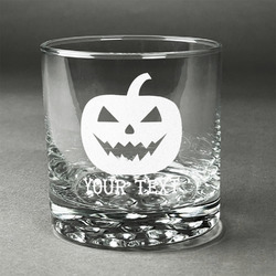 Halloween Pumpkin Whiskey Glass (Single) (Personalized)