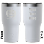 Halloween Pumpkin RTIC Tumbler - White - Engraved Front & Back (Personalized)