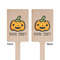 Halloween Pumpkin Wooden 6.25" Stir Stick - Rectangular - Double Sided - Front & Back