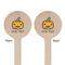 Halloween Pumpkin Wooden 7.5" Stir Stick - Round - Double Sided - Front & Back