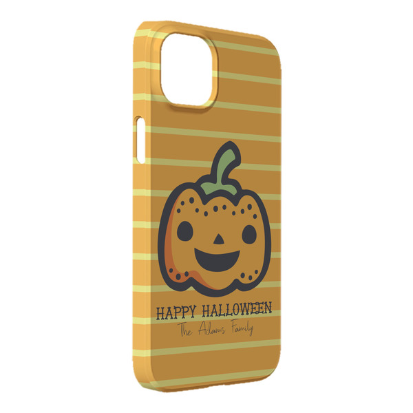 Custom Halloween Pumpkin iPhone Case - Plastic - iPhone 14 Plus (Personalized)