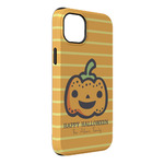 Halloween Pumpkin iPhone Case - Rubber Lined - iPhone 14 Plus (Personalized)