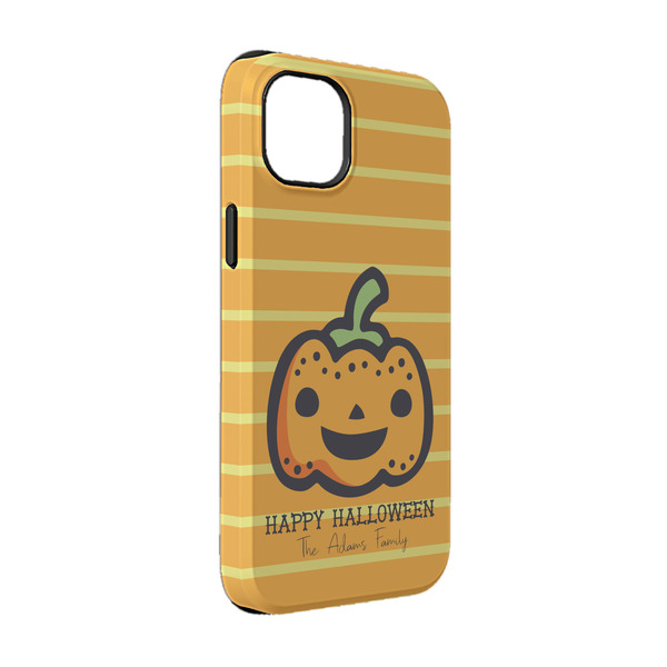 Custom Halloween Pumpkin iPhone Case - Rubber Lined - iPhone 14 Pro (Personalized)