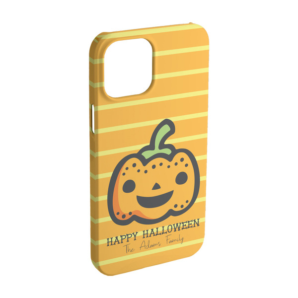 Custom Halloween Pumpkin iPhone Case - Plastic - iPhone 15 Pro (Personalized)