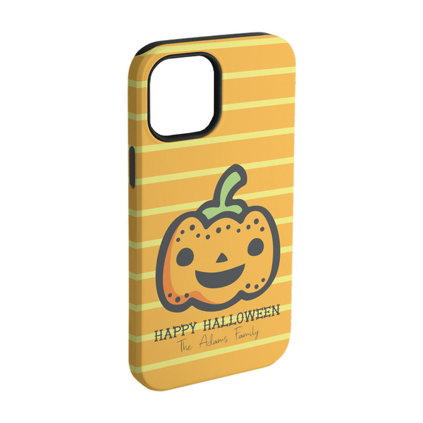 Custom Halloween Pumpkin iPhone Case - Rubber Lined - iPhone 15 Pro (Personalized)