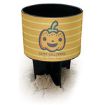 Halloween Pumpkin Black Beach Spiker Drink Holder (Personalized)