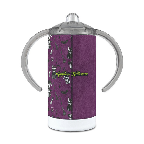 Custom Witches On Halloween 12 oz Stainless Steel Sippy Cup (Personalized)