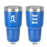 Witches On Halloween 30 oz Stainless Steel Tumbler - Royal Blue - Double-Sided (Personalized)