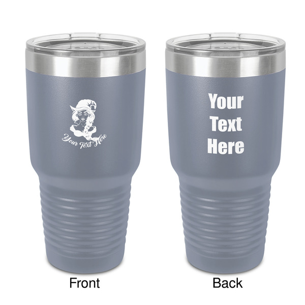 Custom Witches On Halloween 30 oz Stainless Steel Tumbler - Grey - Double-Sided (Personalized)