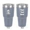 Witches On Halloween 30 oz Stainless Steel Ringneck Tumbler - Grey - Double Sided - Front & Back