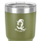 Witches On Halloween 30 oz Stainless Steel Ringneck Tumbler - Olive - Close Up