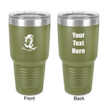 Witches On Halloween 30 oz Stainless Steel Tumbler - Olive - Double-Sided (Personalized)