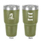 Witches On Halloween 30 oz Stainless Steel Ringneck Tumbler - Olive - Double Sided - Front & Back