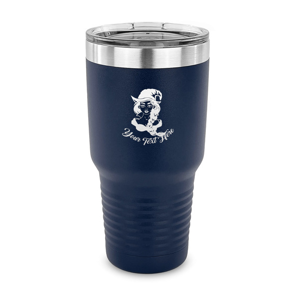 Custom Witches On Halloween 30 oz Stainless Steel Tumbler - Navy - Single Sided (Personalized)