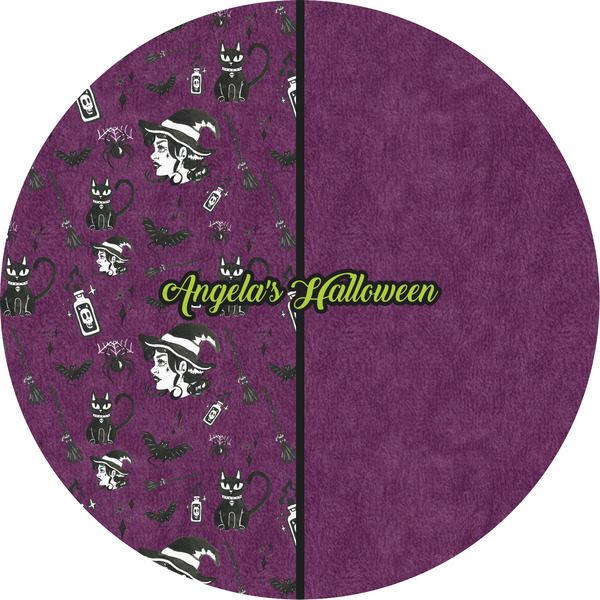 Custom Witches On Halloween Multipurpose Round Labels - 5" (Personalized)