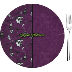 Witches On Halloween Glass Appetizer / Dessert Plate 8" (Personalized)