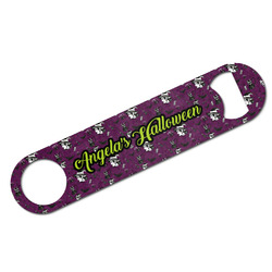 Witches On Halloween Bar Bottle Opener - White w/ Name or Text