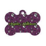 Witches On Halloween Bone Shaped Dog ID Tag - Small (Personalized)