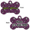 Witches On Halloween Bone Shaped Dog Tag - Front & Back