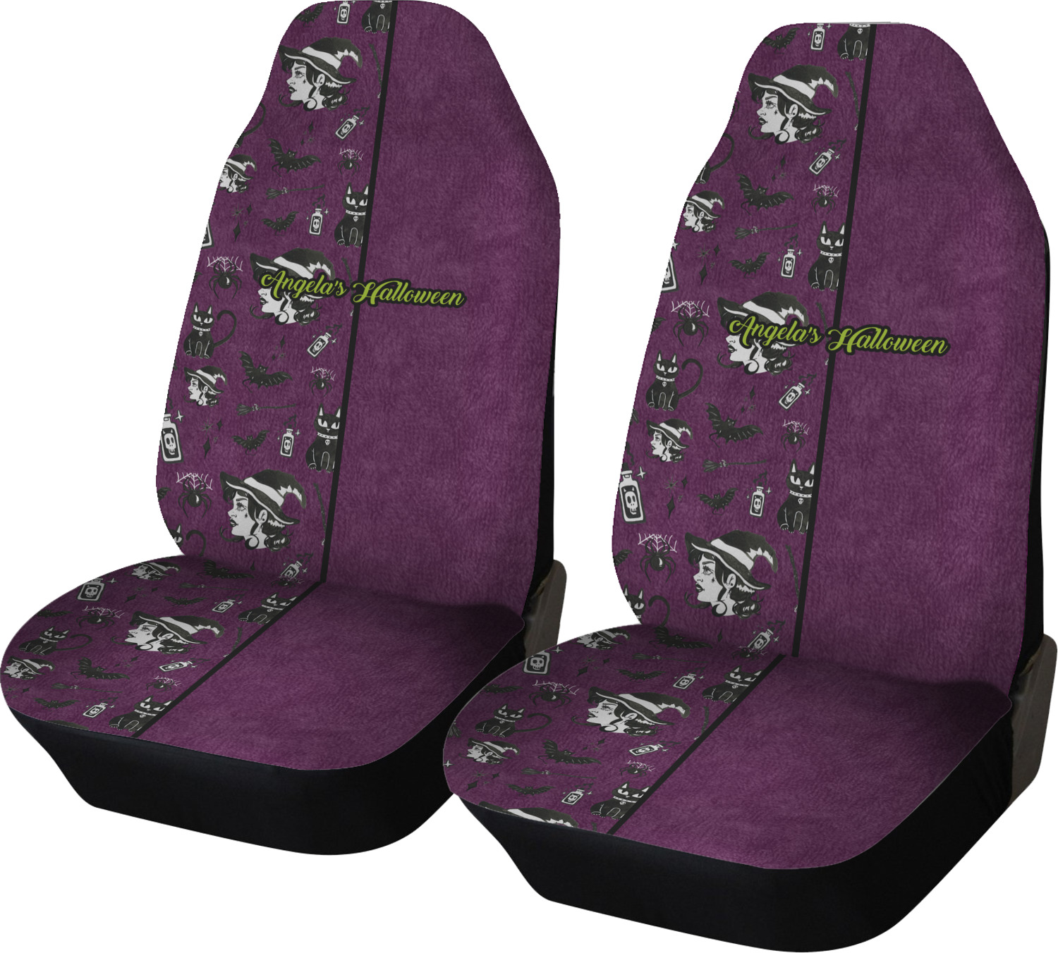 Witches On Halloween Car Seat Covers (Set of Two) (Personalized ...