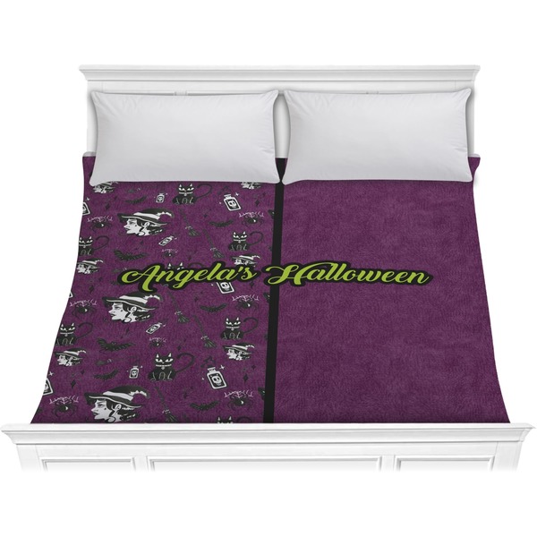 Custom Witches On Halloween Comforter - King (Personalized)