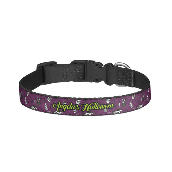 Custom Witches On Halloween Dog Collar - Small (Personalized)