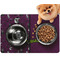 Witches On Halloween Dog Food Mat - Small LIFESTYLE