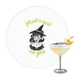 Witches On Halloween Printed Drink Topper - 3.25" (Personalized)