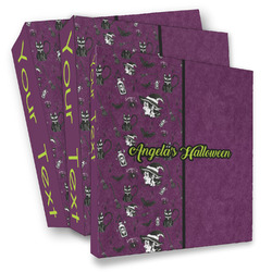 Witches On Halloween 3 Ring Binder - Full Wrap (Personalized)