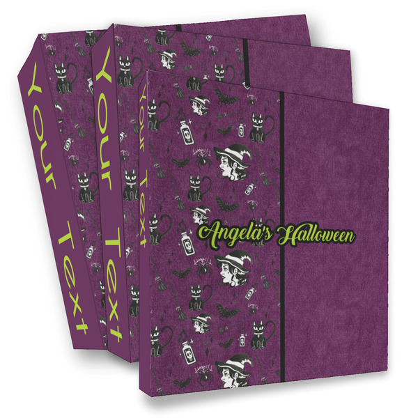 Custom Witches On Halloween 3 Ring Binder - Full Wrap (Personalized)