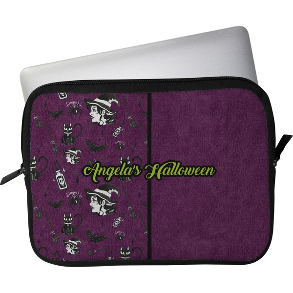 Custom Witches On Halloween Laptop Sleeve / Case - 13" (Personalized)