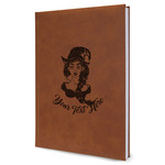 Witches On Halloween Leather Sketchbook - Large - Double Sided (Personalized)