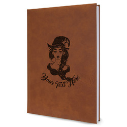 Witches On Halloween Leather Sketchbook - Large - Single Sided (Personalized)