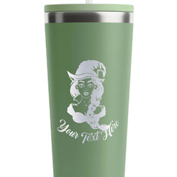 Witches On Halloween RTIC Everyday Tumbler with Straw - 28oz - Light Green - Double-Sided (Personalized)