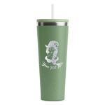 Witches On Halloween RTIC Everyday Tumbler with Straw - 28oz - Light Green - Double-Sided (Personalized)