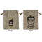 Witches On Halloween Medium Burlap Gift Bag - Front and Back