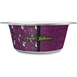 Witches On Halloween Stainless Steel Dog Bowl - Small (Personalized)
