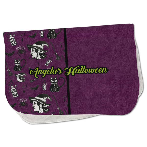 Custom Witches On Halloween Burp Cloth - Fleece w/ Name or Text