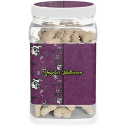 Witches On Halloween Dog Treat Jar (Personalized)