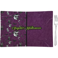Witches On Halloween Rectangular Glass Appetizer / Dessert Plate - Single or Set (Personalized)