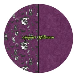 Witches On Halloween Round Decal (Personalized)