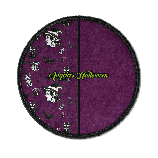 Custom Witches On Halloween Iron On Round Patch w/ Name or Text