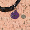 Witches On Halloween Round Pet ID Tag - Small - In Context