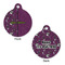 Witches On Halloween Round Pet Tag - Front & Back